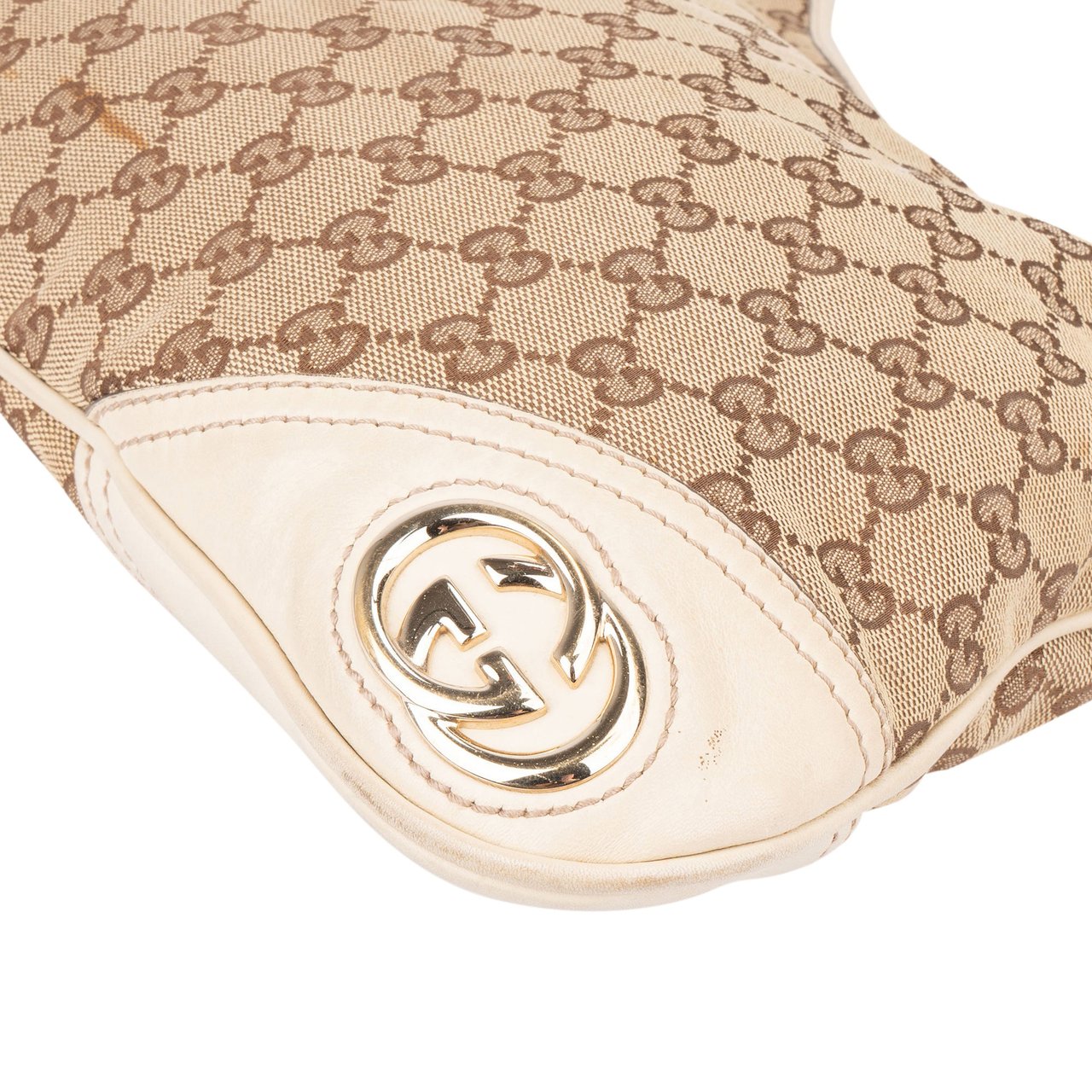 Gucci Gucci GG Monogram Britt Handbag Bruin