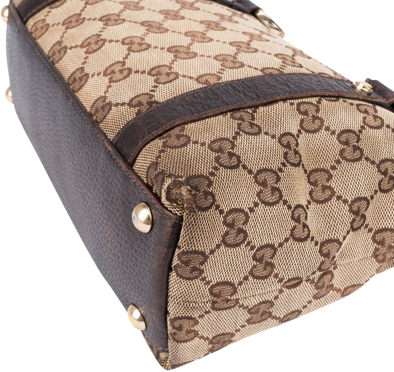Gucci Gucci GG Monogram Abbey Handbag Bruin