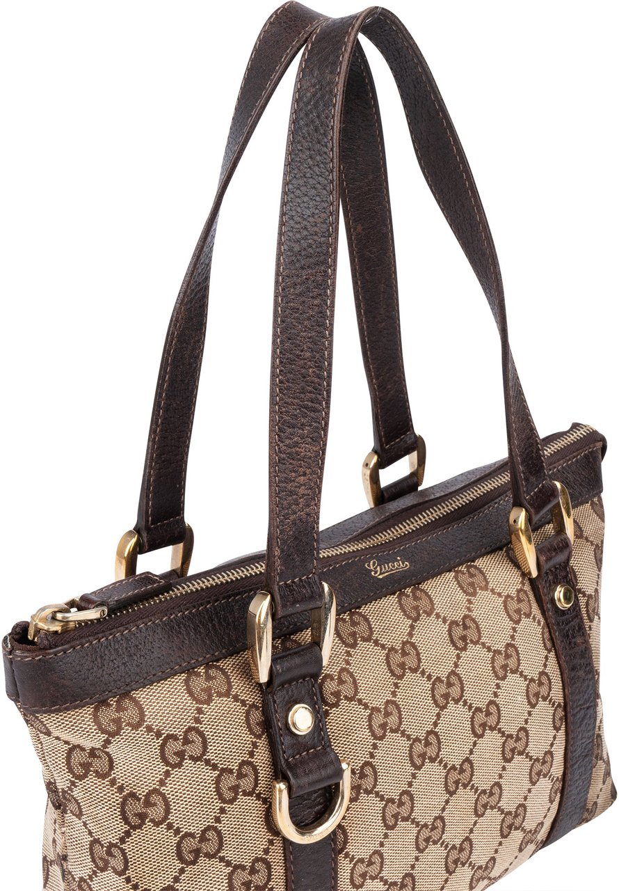 Gucci Gucci GG Monogram Abbey Handbag Bruin