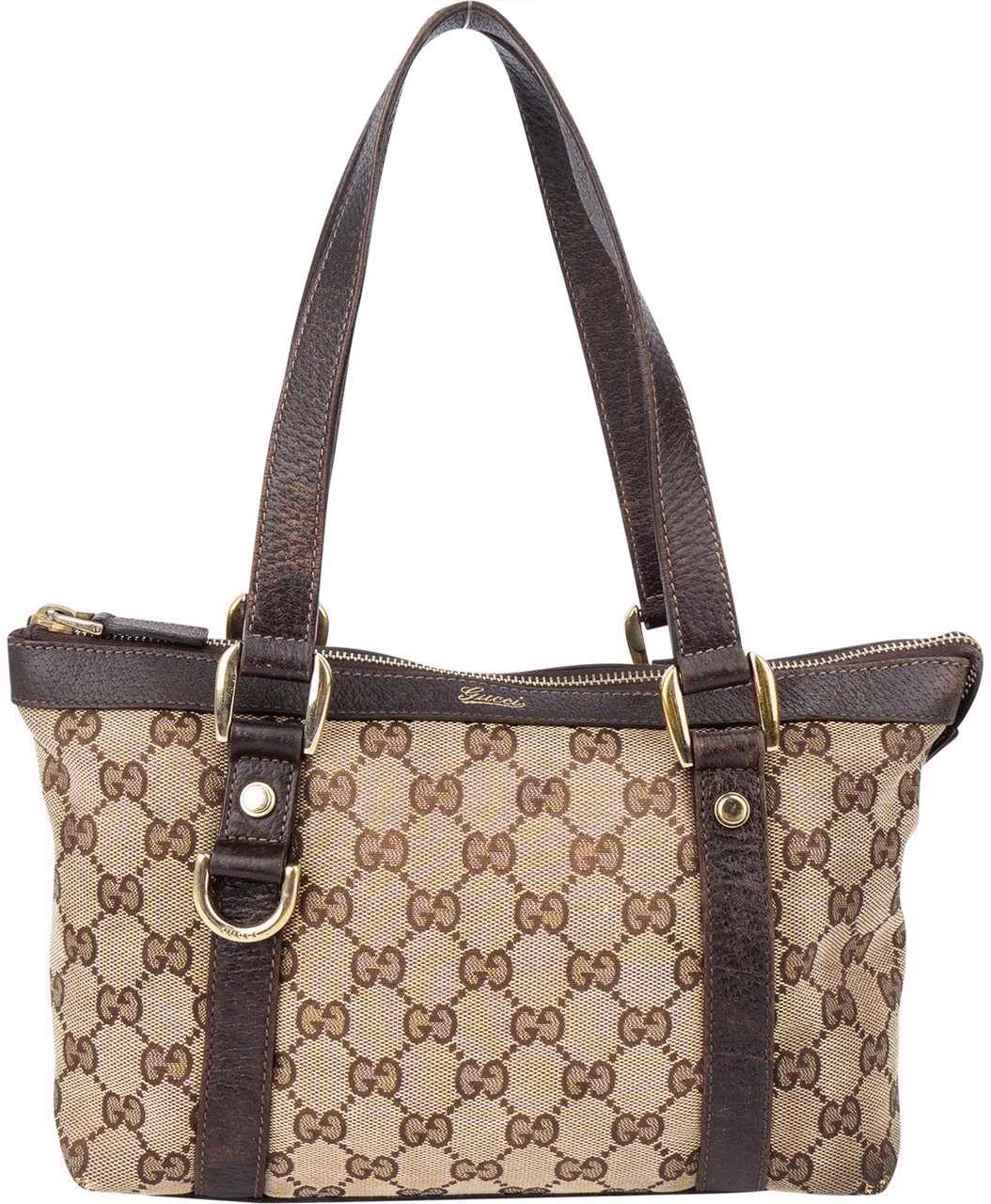 Gucci Gucci GG Monogram Abbey Handbag Bruin