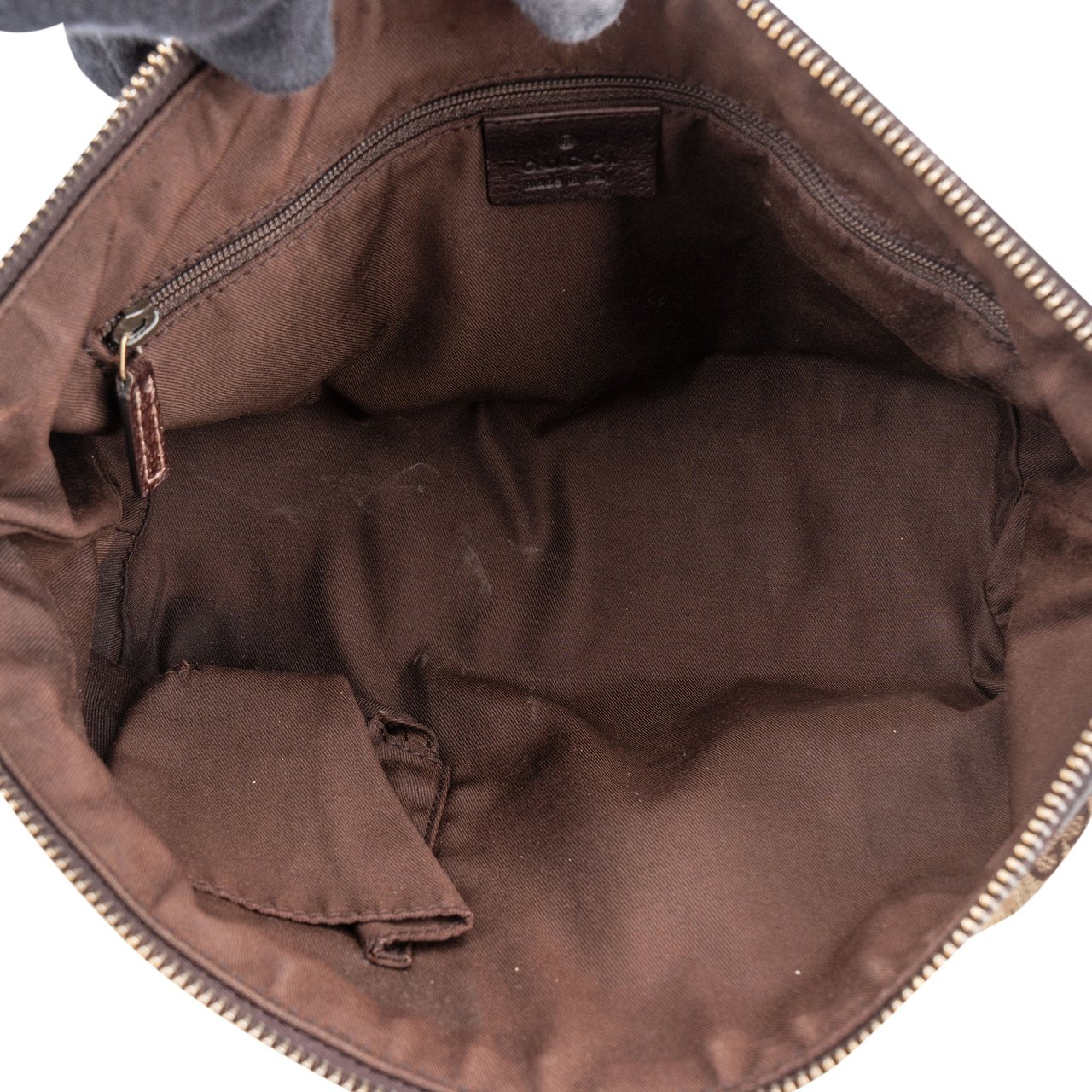 Gucci Gucci GG Monogram Abbey Handbag Bruin