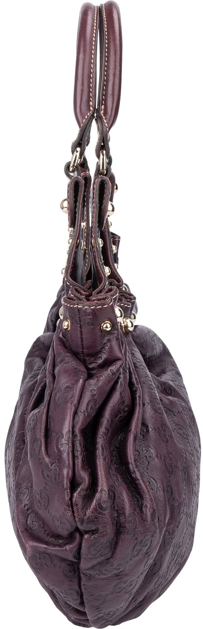 Gucci Gucci Leather GG Monogram Pelham Handbag Paars