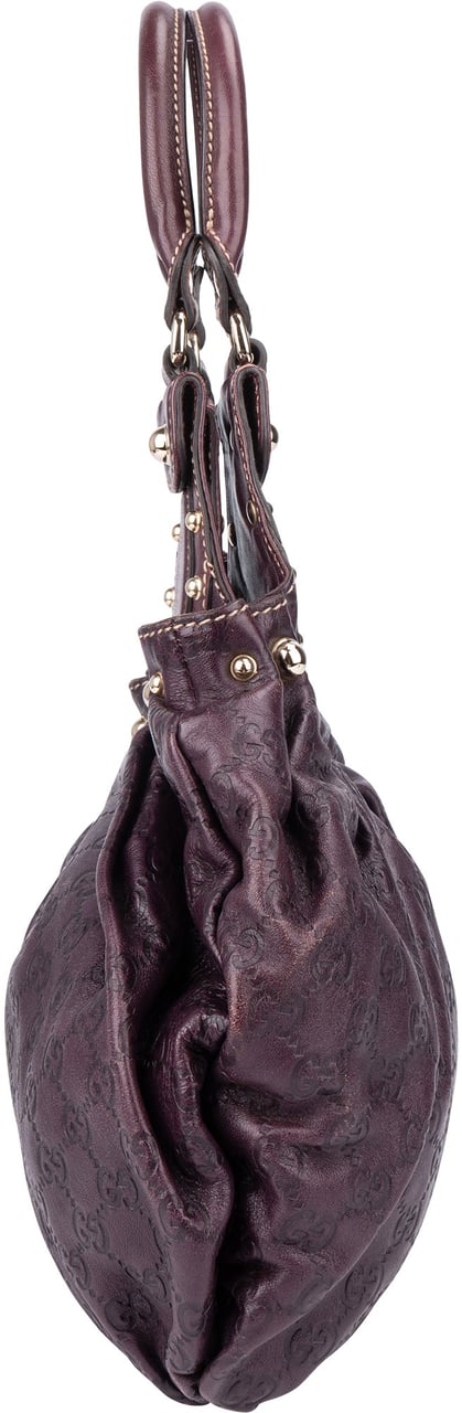 Gucci Gucci Leather GG Monogram Pelham Handbag Paars