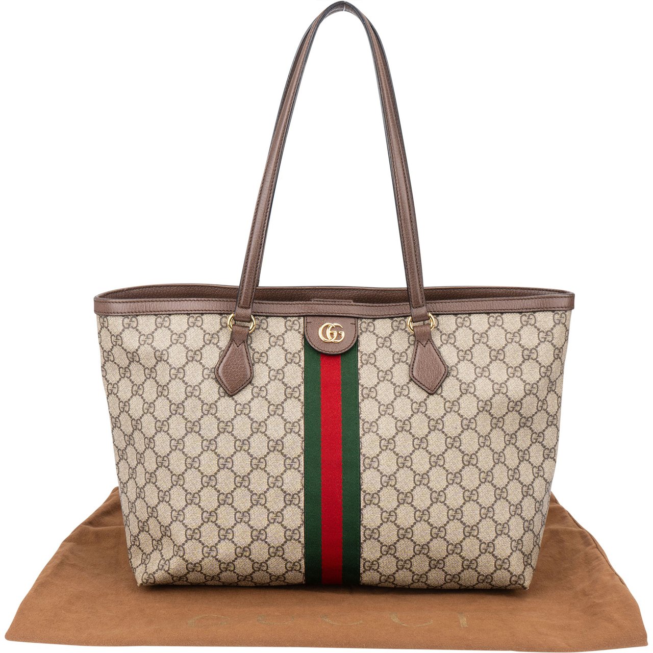 Gucci Gucci Supreme GG Monogram Ophidia Shopper Shoulder Bag Bruin