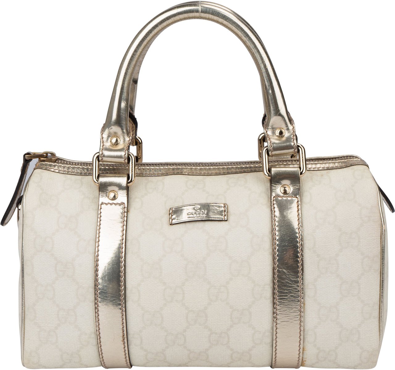 Gucci Gucci GG Monogram Mini Joy Boston Handbag Wit