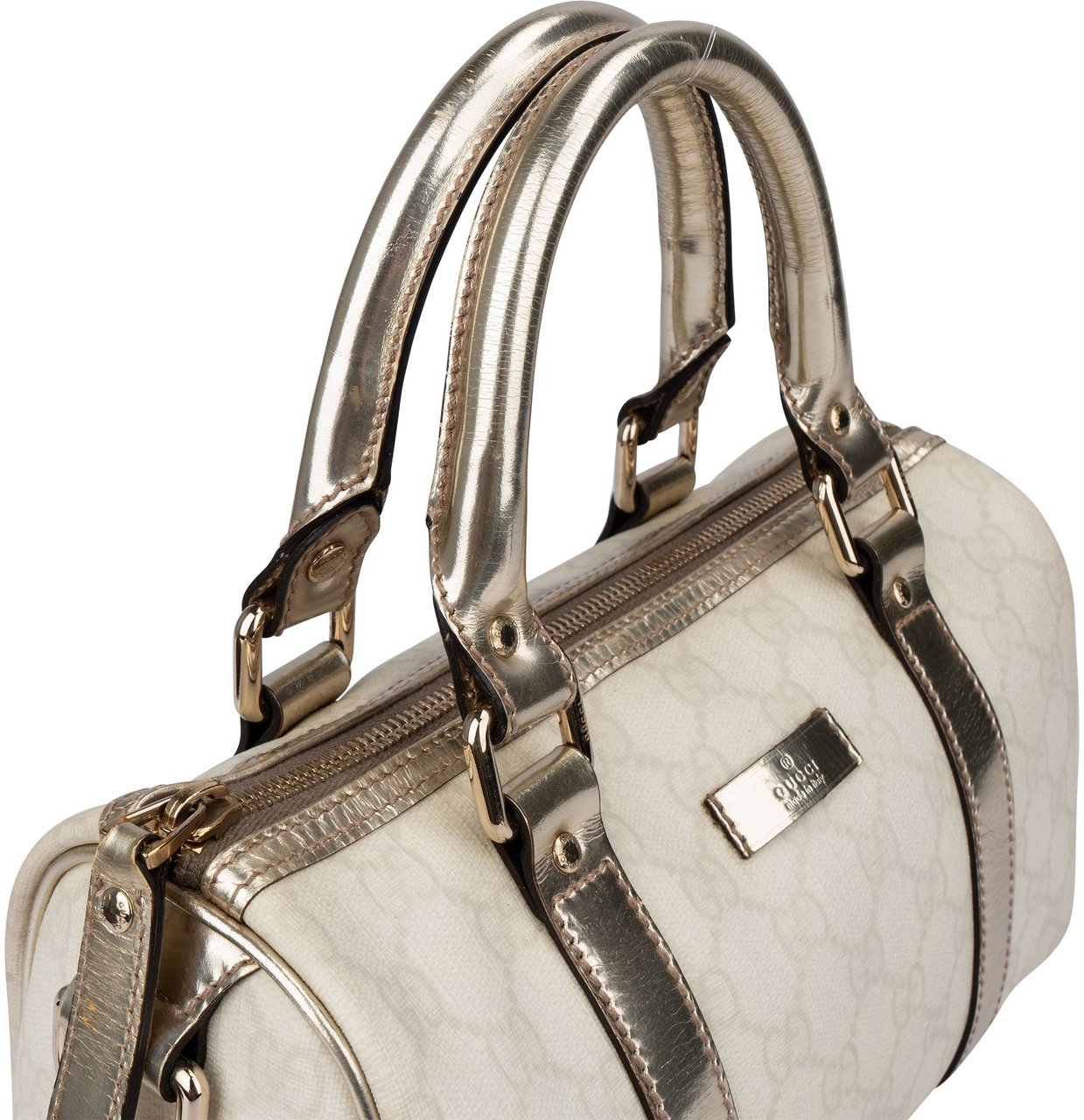 Gucci Gucci GG Monogram Mini Joy Boston Handbag Wit