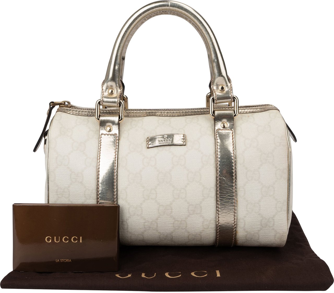 Gucci Gucci GG Monogram Mini Joy Boston Handbag Wit