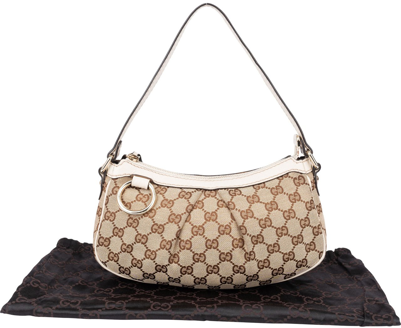 Gucci GG Monogram Sukey Shoulder Bag Bruin