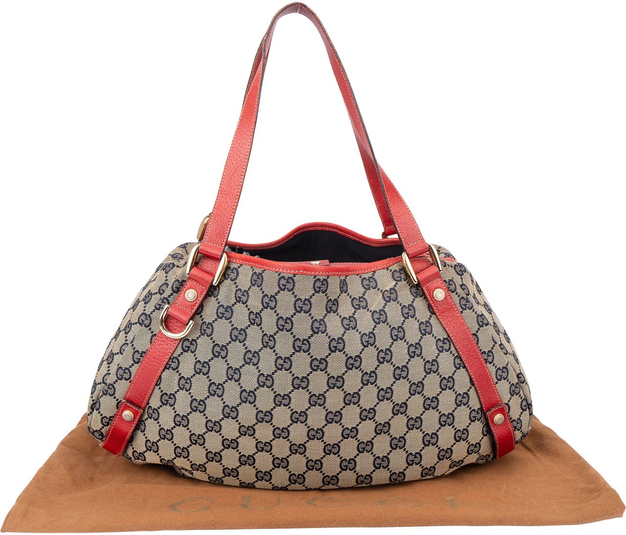 Gucci Gucci GG Monogram Abbey Handbag Donkergrijs