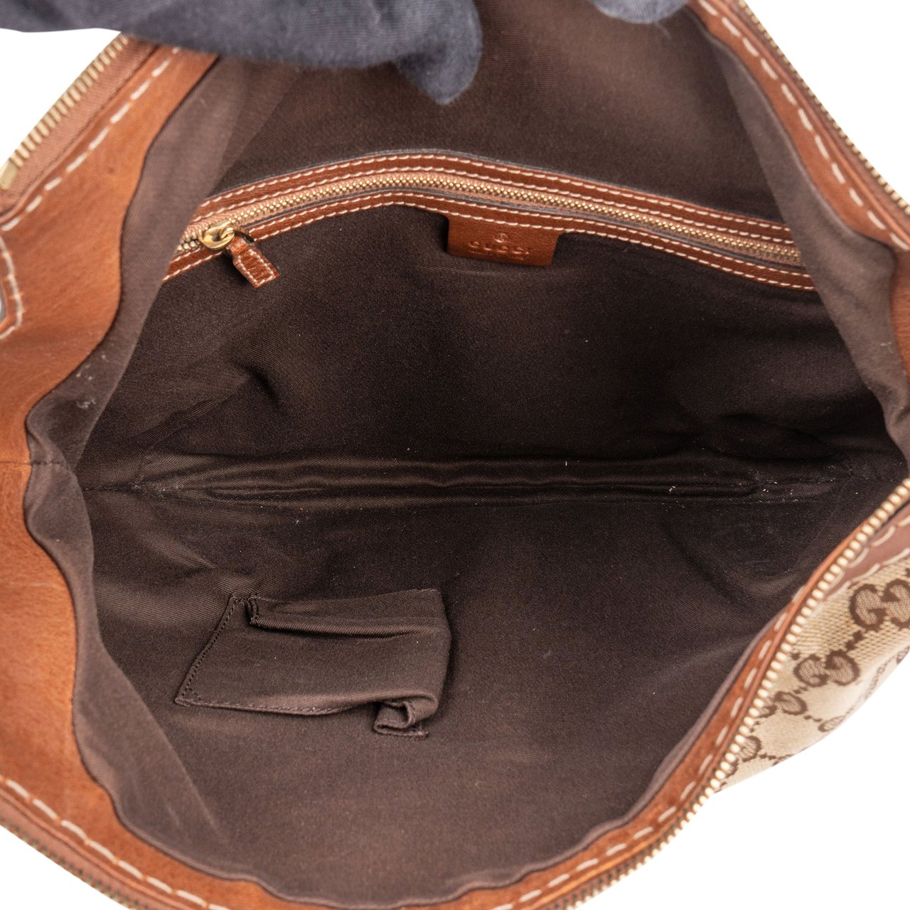Gucci Gucci GG Monogram Shoulder Bag Bruin