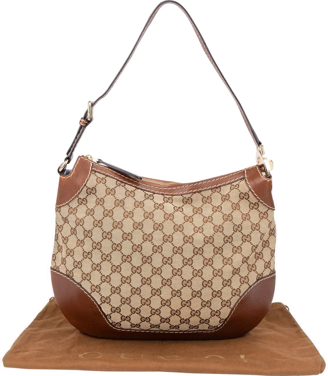 Gucci Gucci GG Monogram Shoulder Bag Bruin