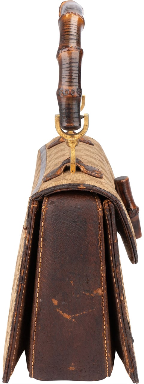 Gucci Gucci GG Monogram Bamboo Handbag Bruin