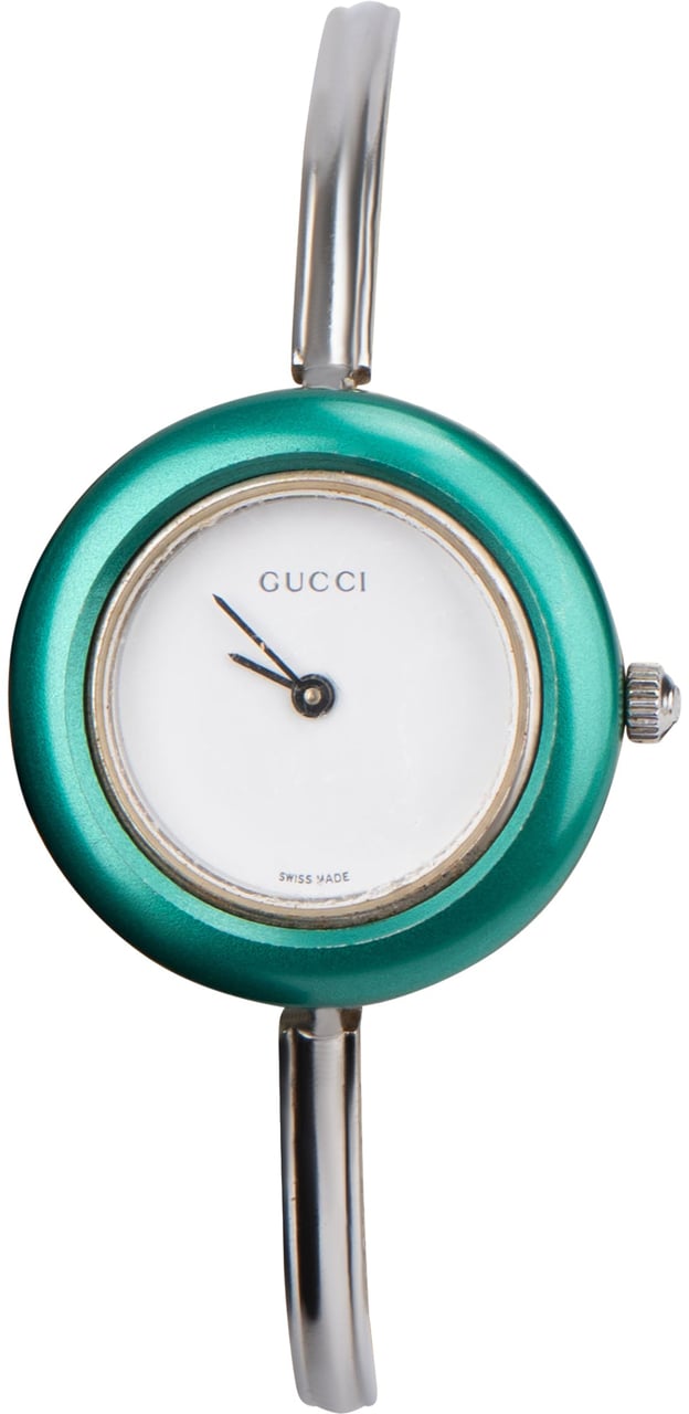 Gucci Gucci Silver Tone Multicolor Bezel Women Watch Zilver
