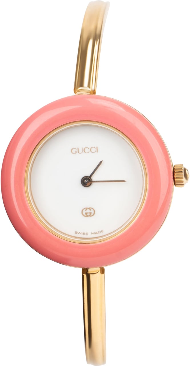 Gucci Gucci Gold Tone Multicolor Change Bezel Women Watch Goud