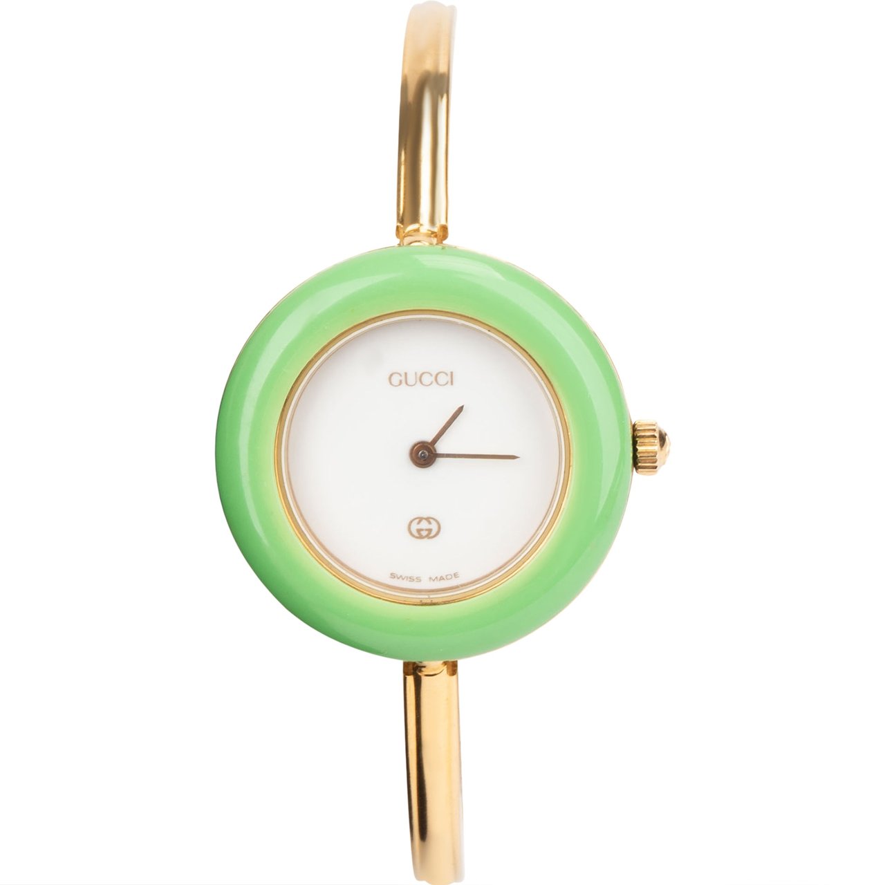 Gucci Gucci Gold Tone Multicolor Change Bezel Women Watch Goud