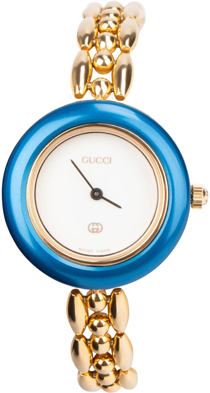 Gucci Gucci Gold Tone Multicolor Bezel Women Watch Goud