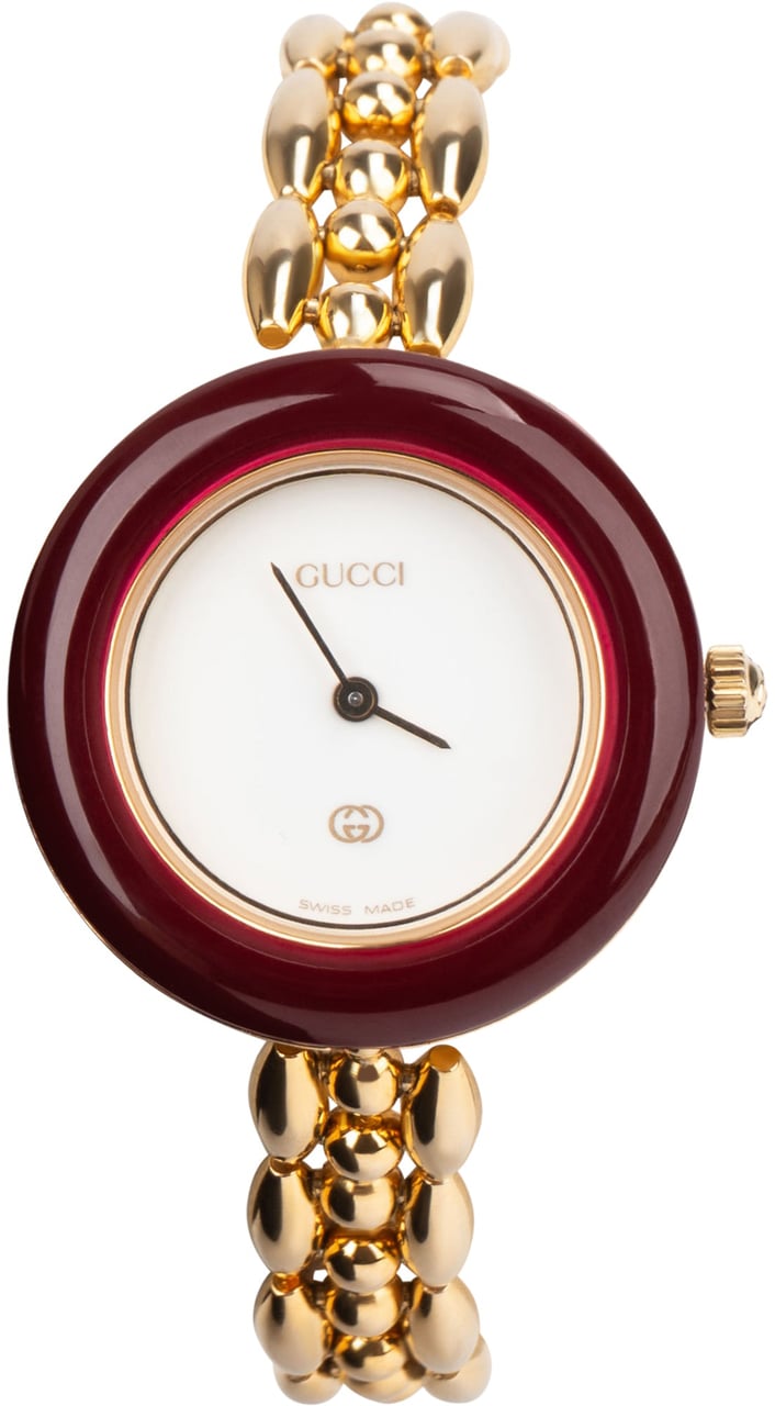 Gucci Gucci Gold Tone Multicolor Bezel Women Watch Goud