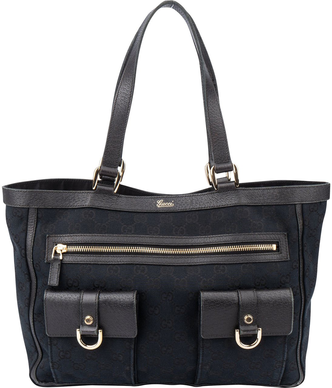 Gucci Gucci GG Monogram Abbey Handbag Zwart