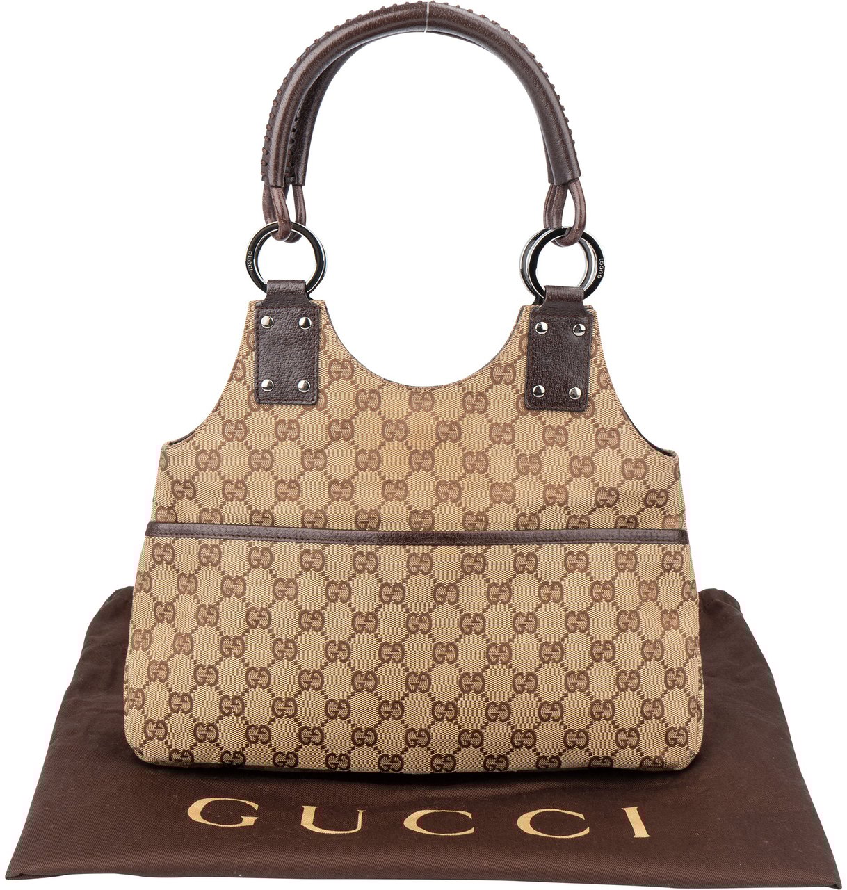 Gucci Gucci GG Monogram Handbag Bruin