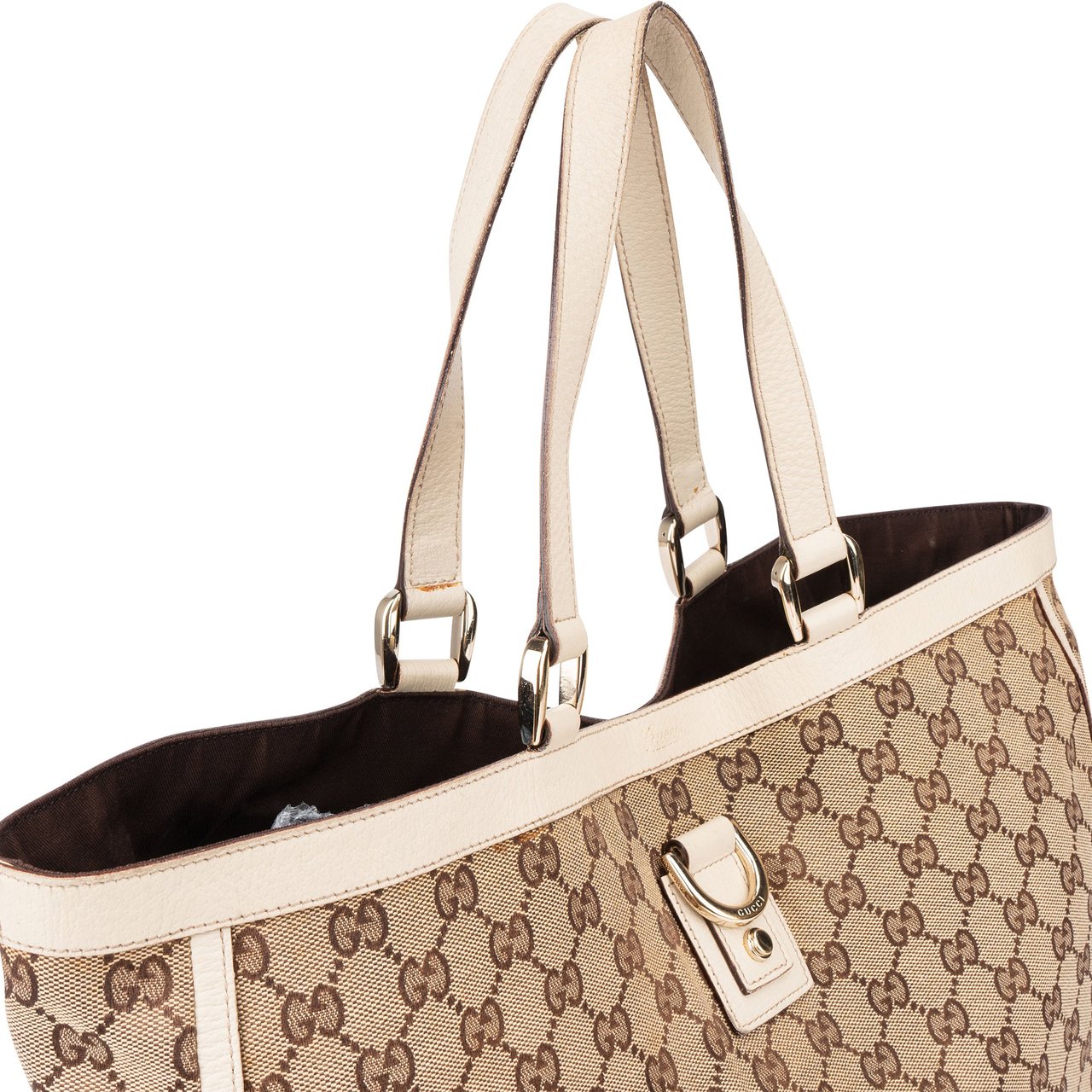 Gucci Gucci GG Monogram Abbey Handbag Bruin