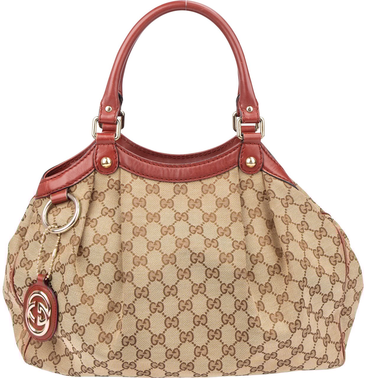 Gucci Gucci GG Monogram Sukey Handbag Bruin