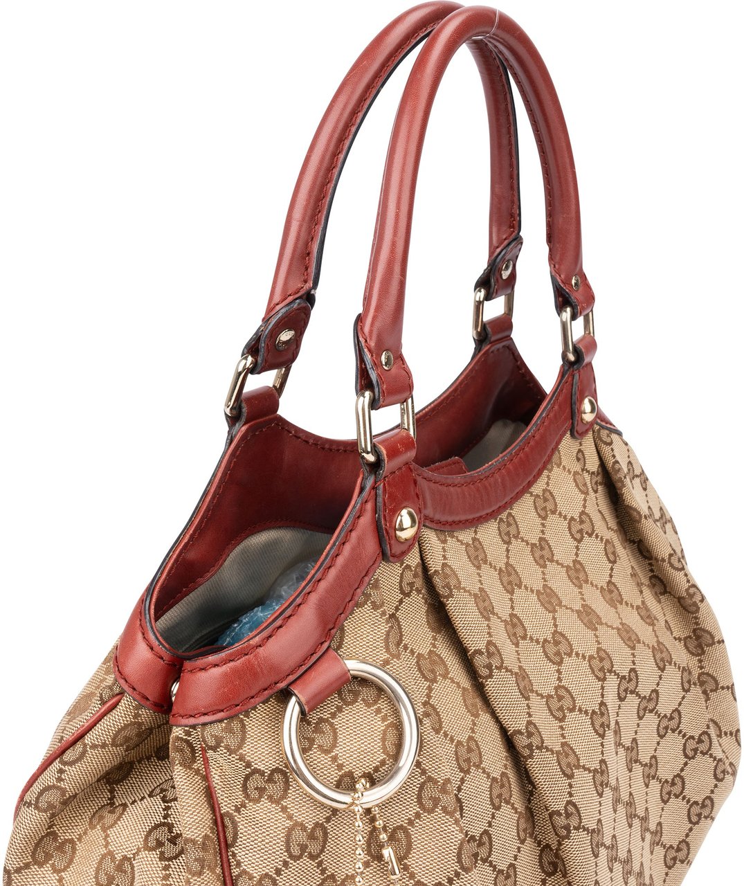 Gucci Gucci GG Monogram Sukey Handbag Bruin