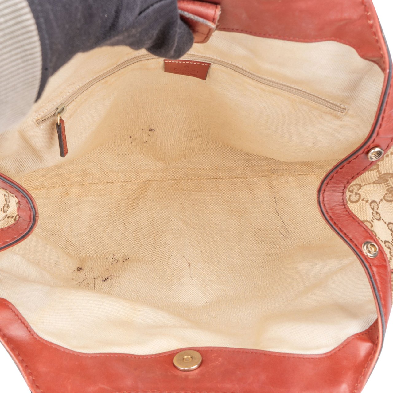 Gucci Gucci GG Monogram Sukey Handbag Bruin