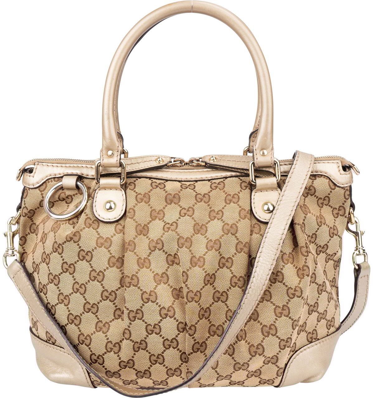 Gucci Gucci GG Monogram Sukey Handbag Bruin