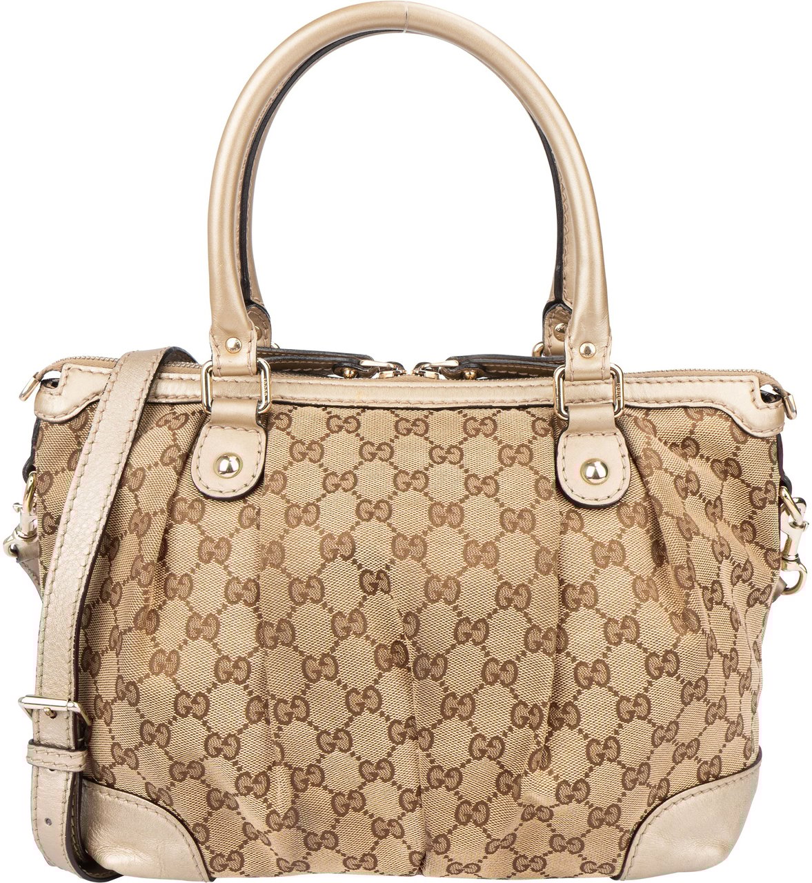 Gucci Gucci GG Monogram Sukey Handbag Bruin