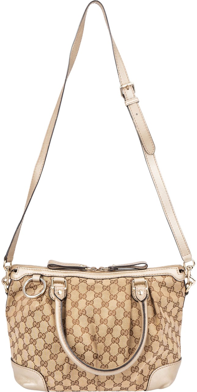 Gucci Gucci GG Monogram Sukey Handbag Bruin