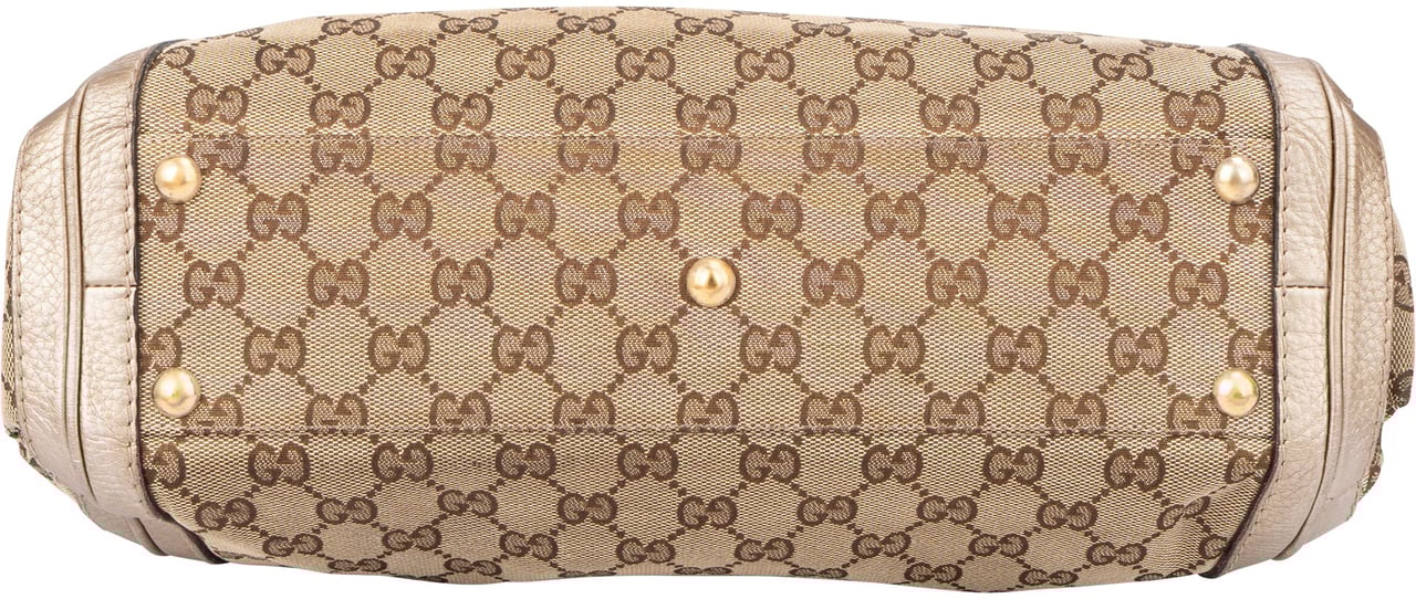 Gucci Gucci GG Monogram Bamboo Handbag Bruin