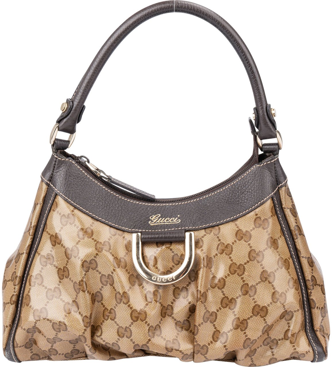 Gucci Gucci GG Canvas Monogram Abbey Handbag Bruin