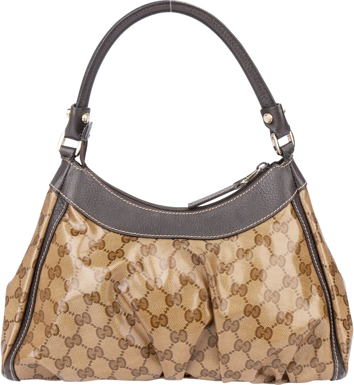 Gucci Gucci GG Canvas Monogram Abbey Handbag Bruin