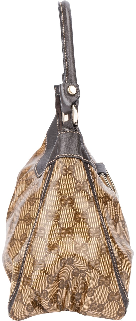 Gucci Gucci GG Canvas Monogram Abbey Handbag Bruin