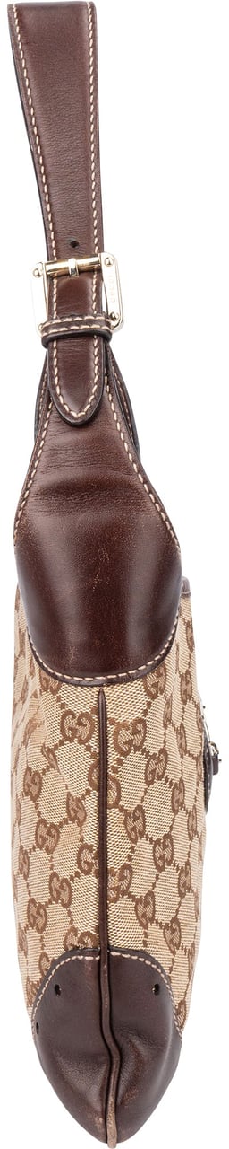 Gucci Gucci GG Monogram Horsebit Jackie Handbag Bruin