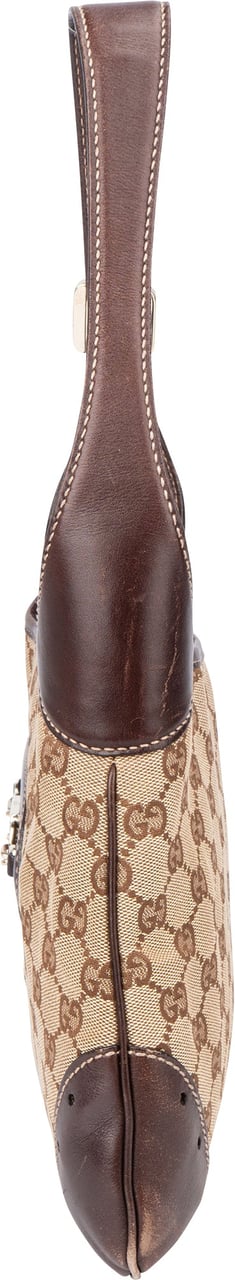 Gucci Gucci GG Monogram Horsebit Jackie Handbag Bruin