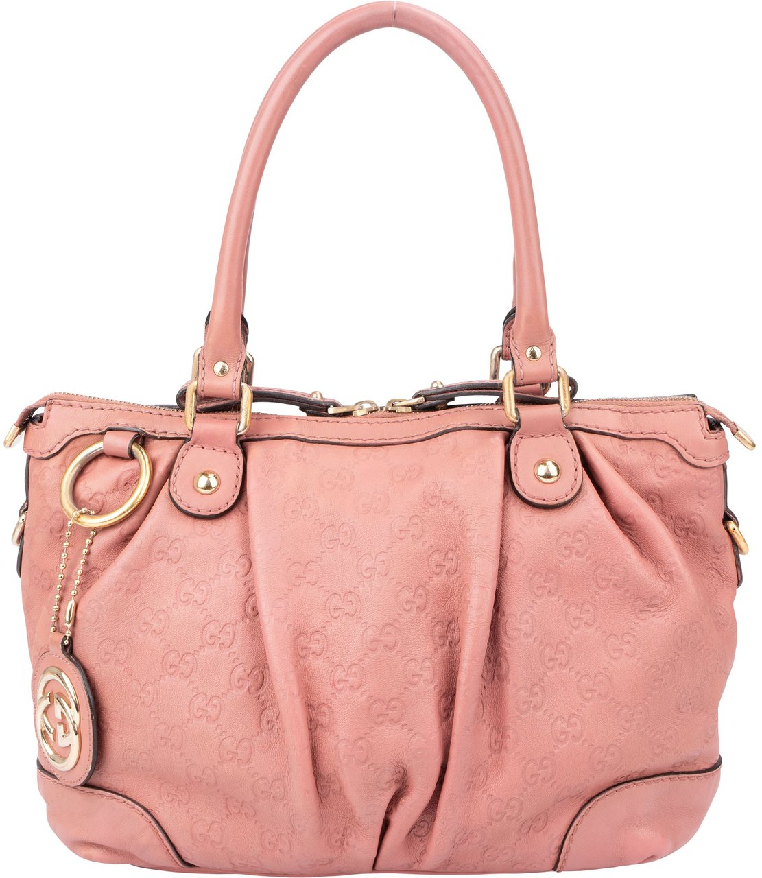 Gucci Gucci Leather GG Monogram Sukey Handbag Rood