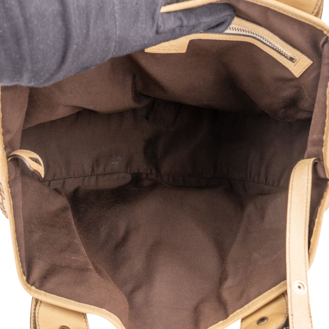 Gucci Gucci GG Monogram Pelham Handbag Bruin