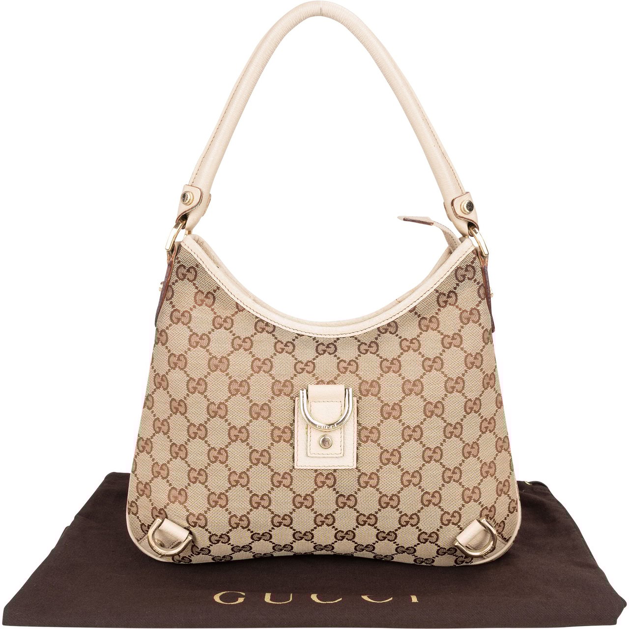 Gucci Gucci GG Monogram Abbey Handbag Bruin