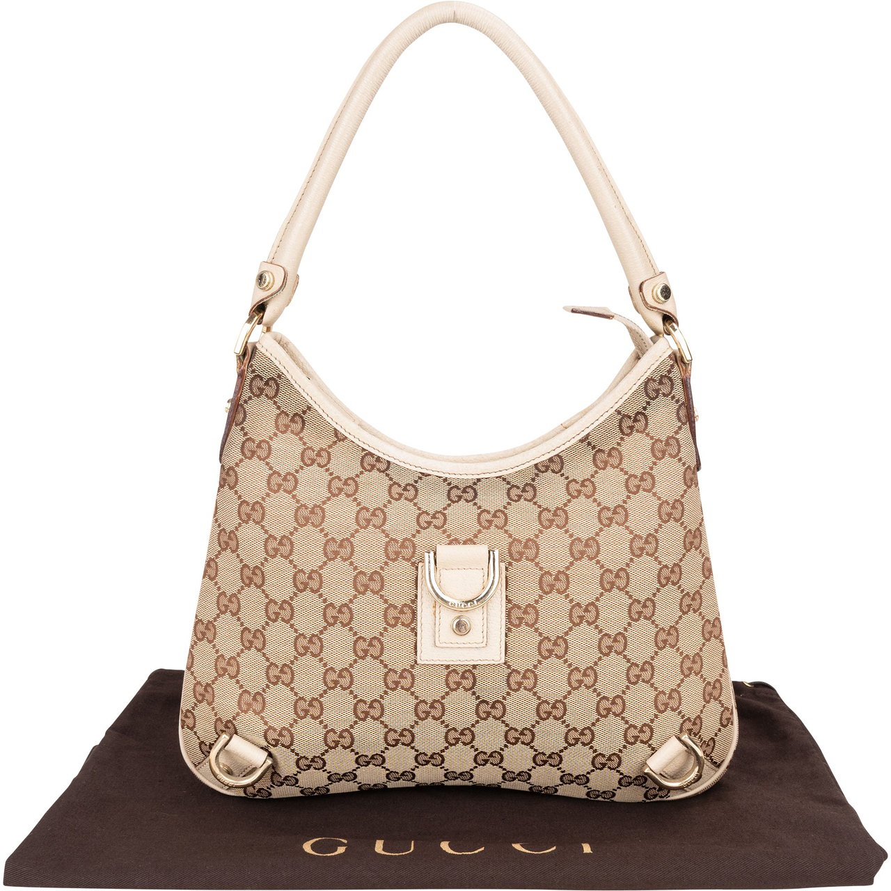 Gucci GG Monogram Abbey Handbag Bruin