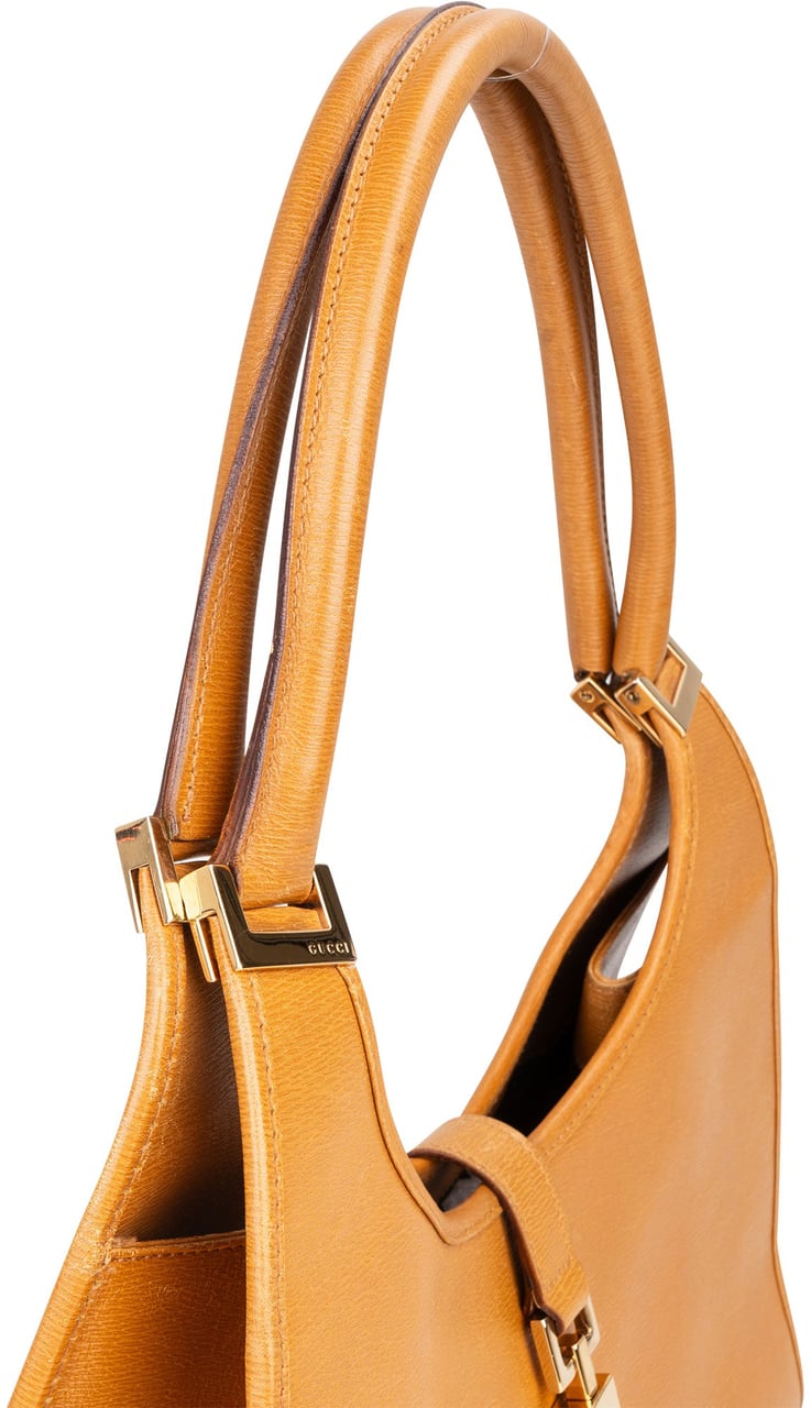 Gucci Gucci Classic Natural Leather Jackie Handbag Bruin