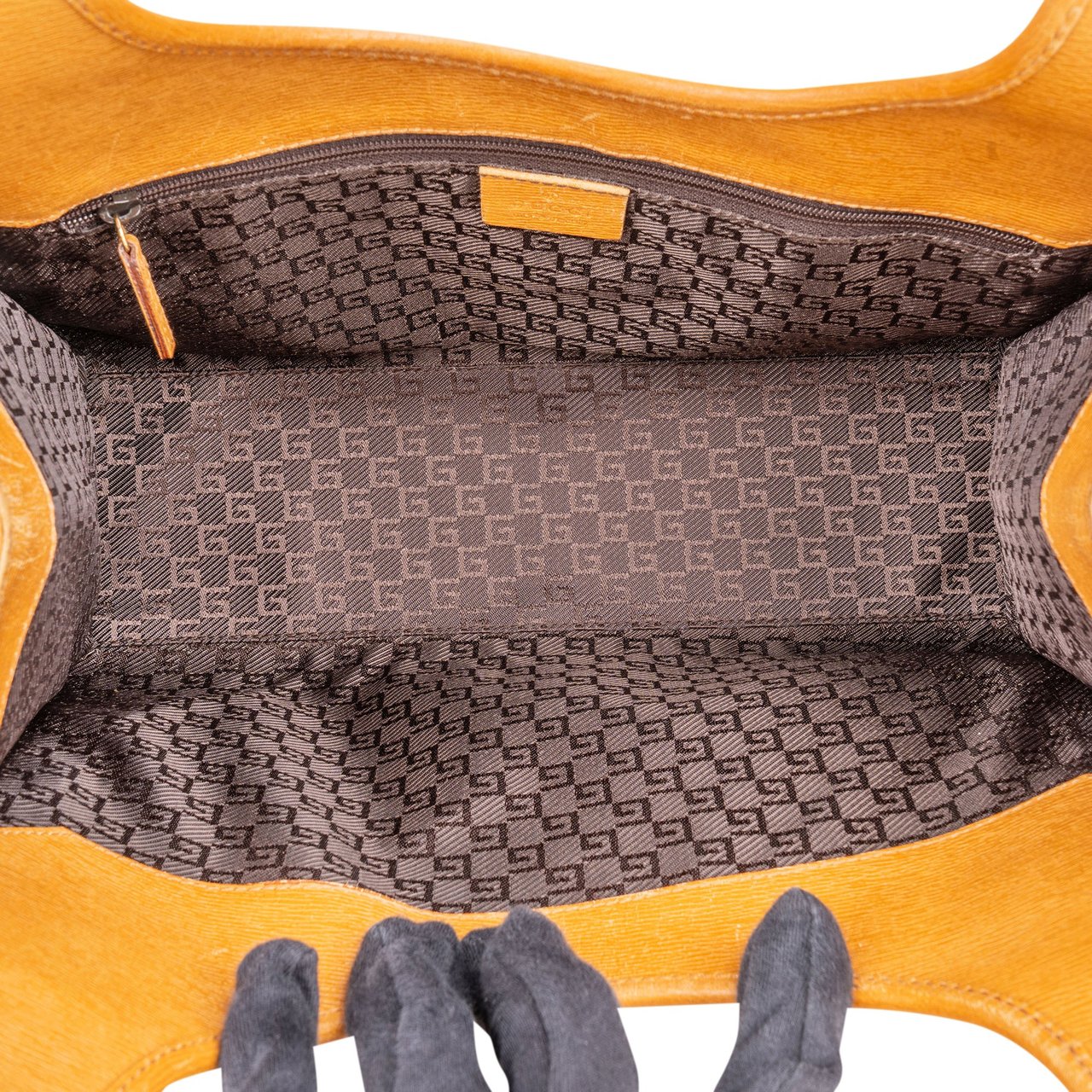 Gucci Gucci Classic Natural Leather Jackie Handbag Bruin