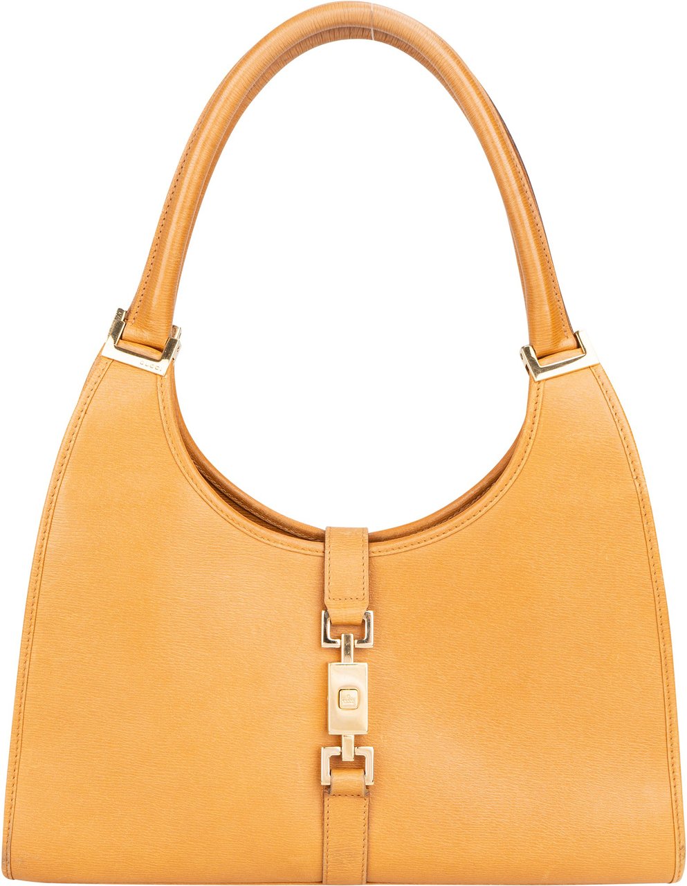 Gucci Gucci Classic Natural Leather Jackie Handbag Bruin