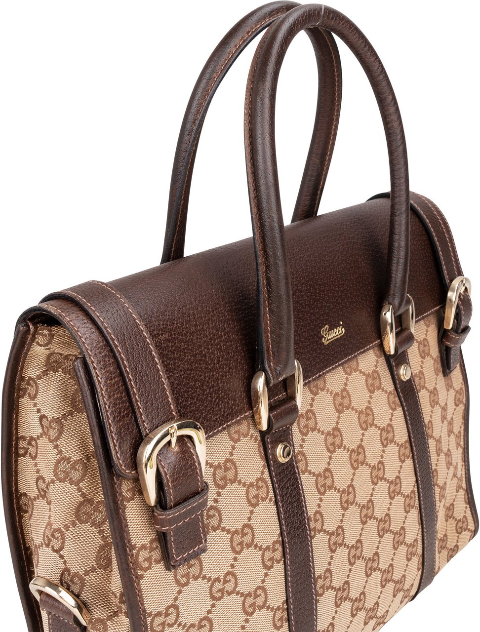 Gucci Gucci GG Monogram Business Handbag Bruin