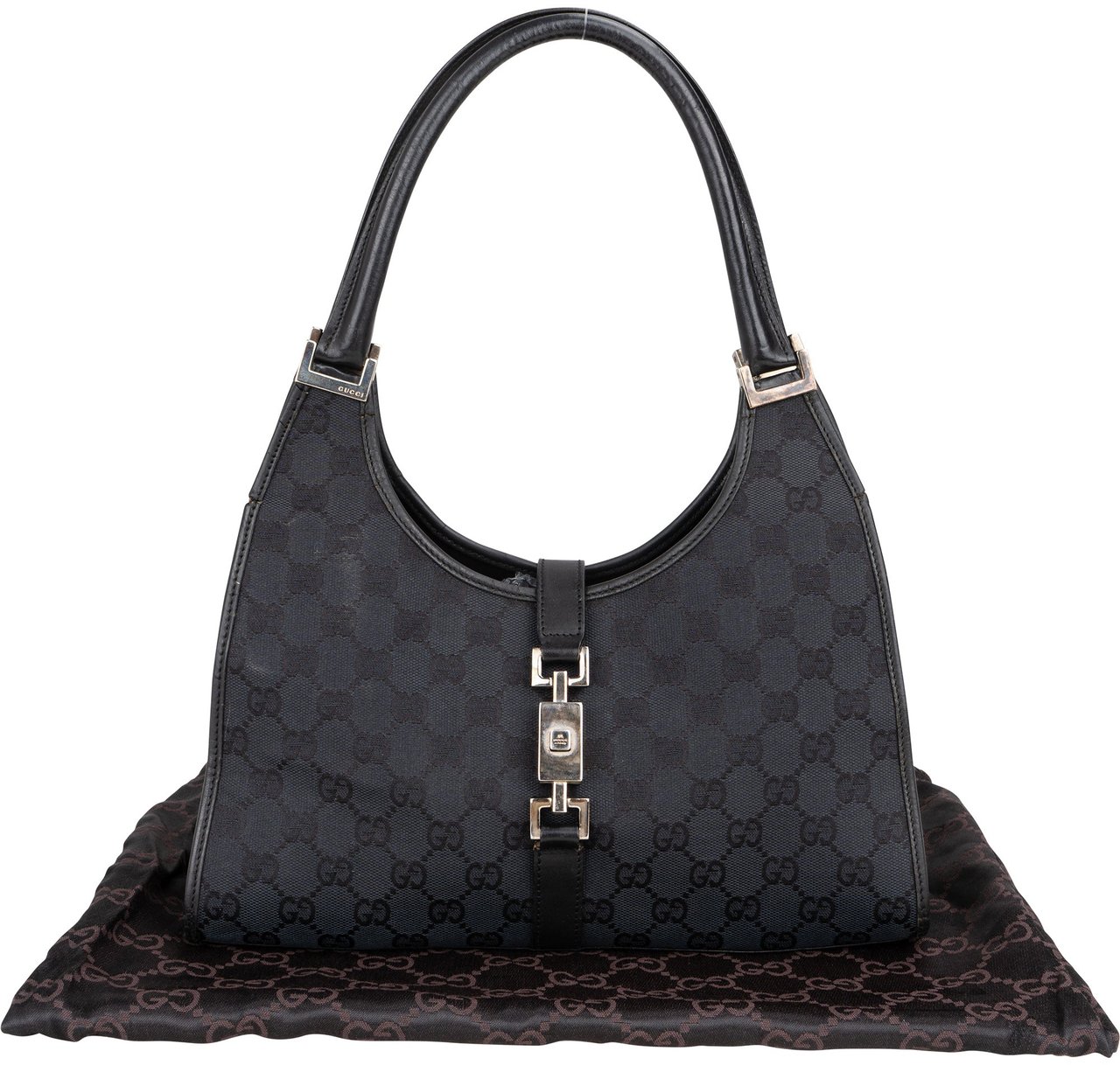 Gucci Gucci GG Monogram Jackie Handbag Zwart