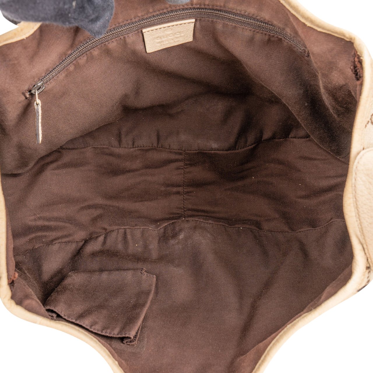 Gucci Gucci GG Monogram Abbey Handbag Bruin