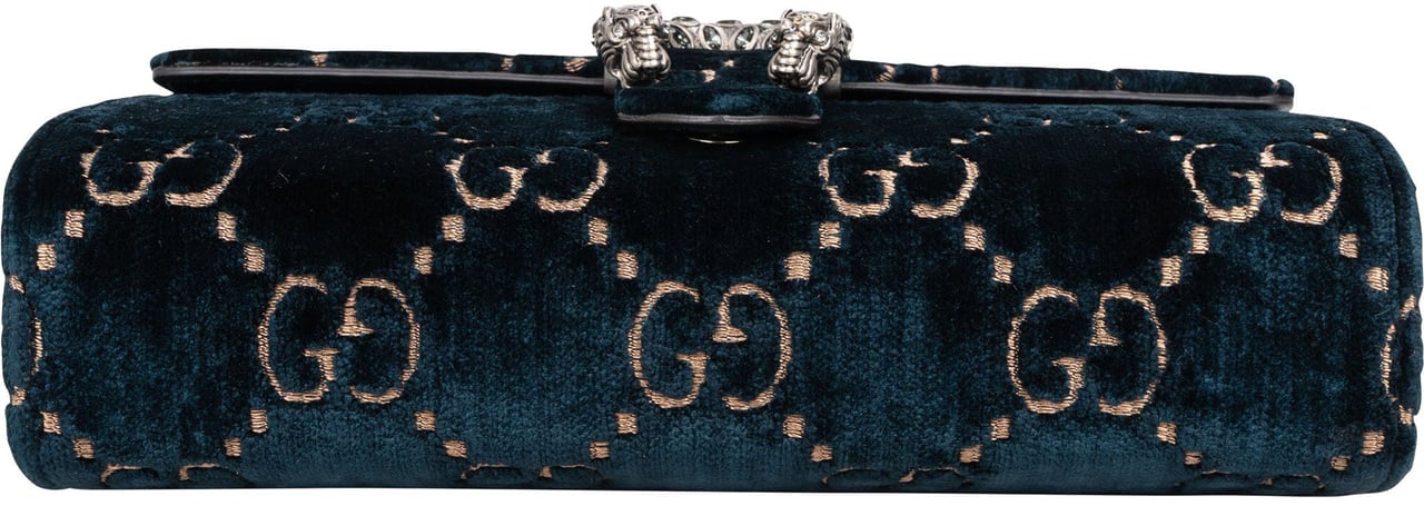 Gucci Velvet GG Monogram Dionysus Crossbody Bag Blauw
