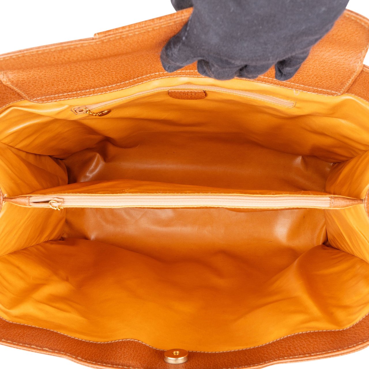 Gucci Gucci Classic Leather Bamboo Handbag Bruin