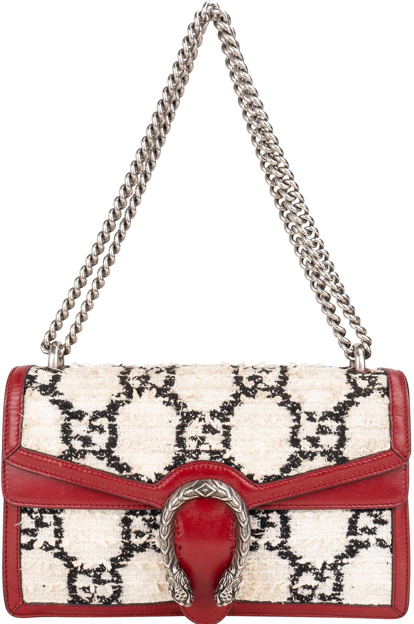 Gucci Gucci GG Tweed Monogram Dionysus Shoulder Bag Wit