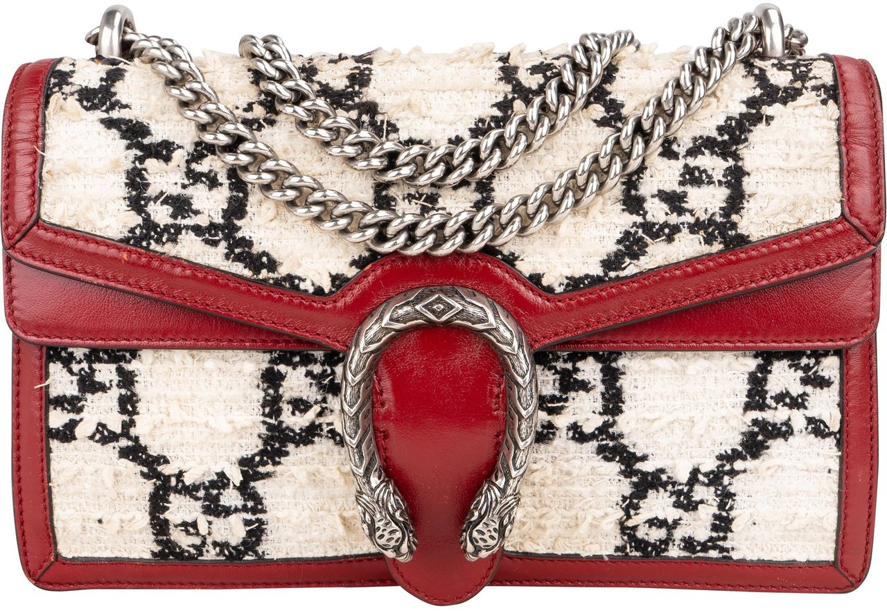 Gucci Gucci GG Tweed Monogram Dionysus Shoulder Bag Wit